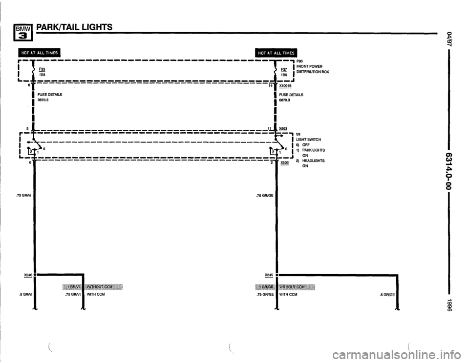 BMW 325i 1996 E36 Electrical Troubleshooting Manual 