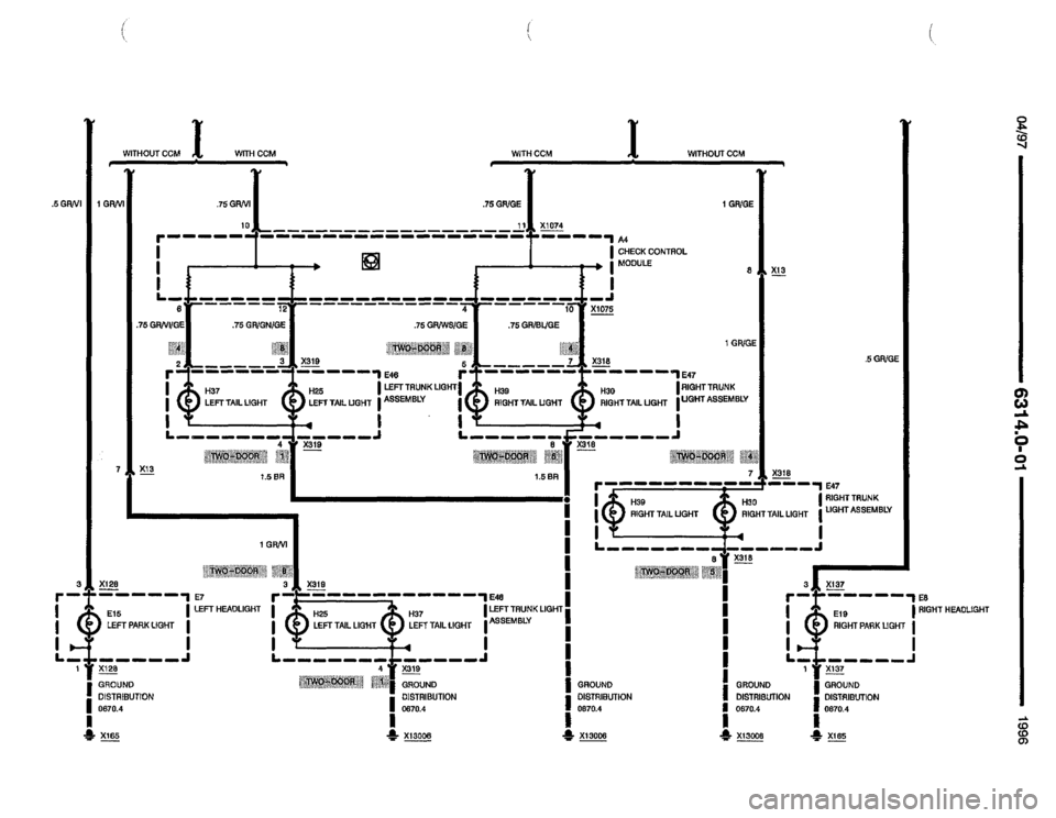 BMW 325i 1996 E36 Electrical Troubleshooting Manual 