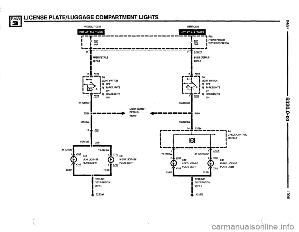 BMW 325i 1996 E36 Electrical Troubleshooting Manual 