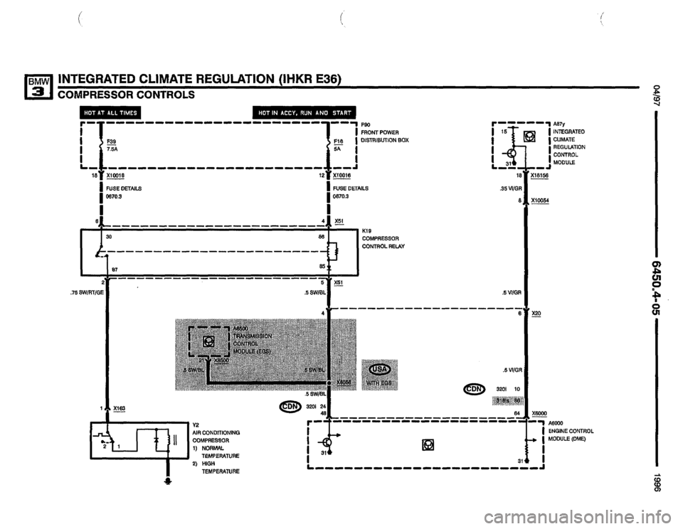 BMW 325i 1996 E36 Electrical Troubleshooting Manual 