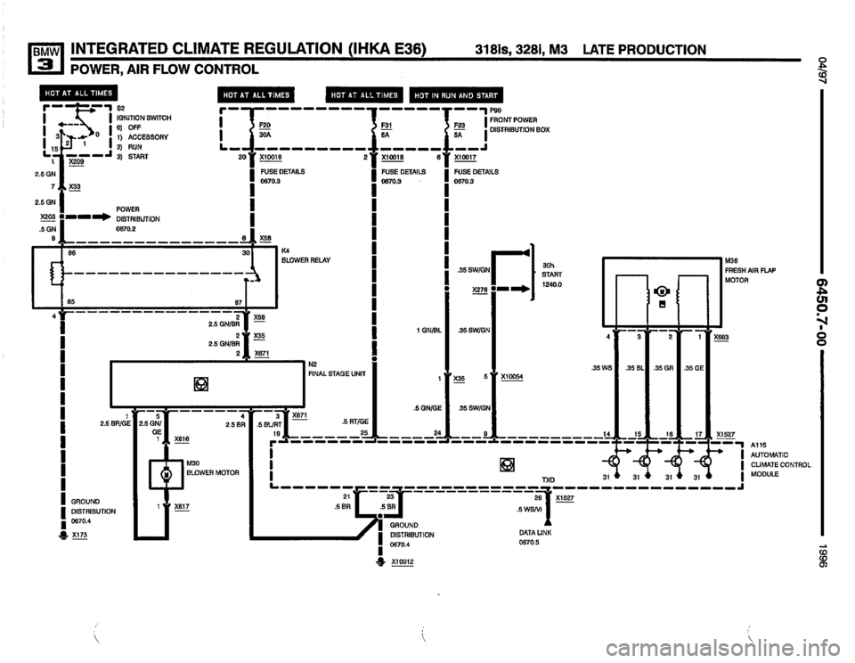 BMW 325i 1996 E36 Electrical Troubleshooting Manual 
