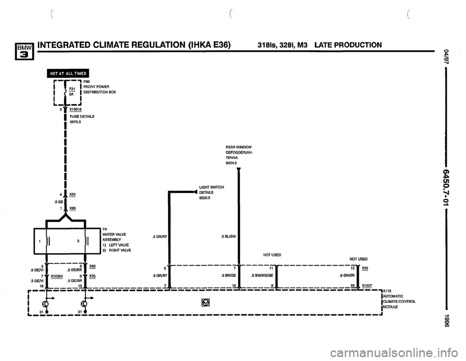 BMW 325i 1996 E36 Electrical Troubleshooting Manual 