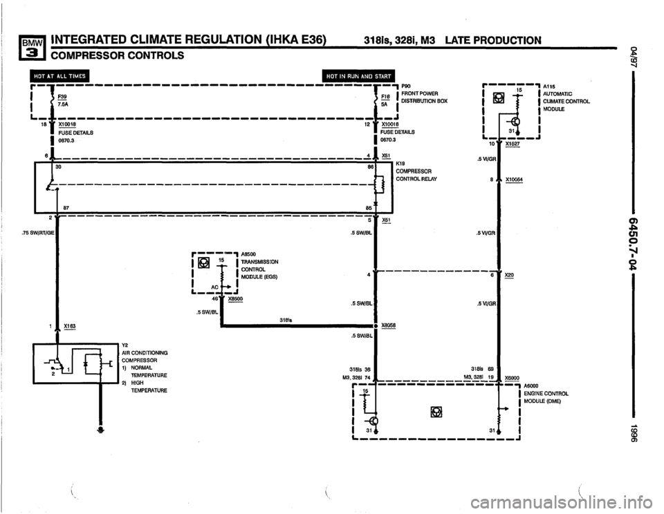 BMW 325i 1996 E36 Electrical Troubleshooting Manual 