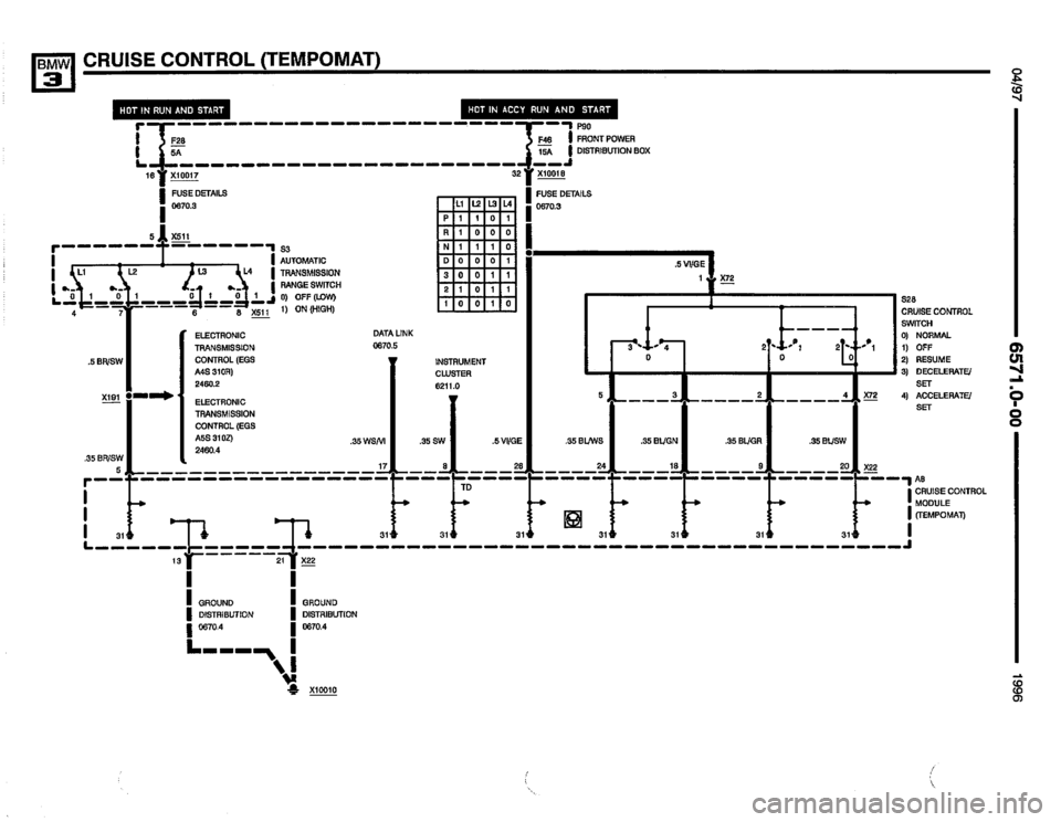 BMW 325i 1996 E36 Electrical Troubleshooting Manual 