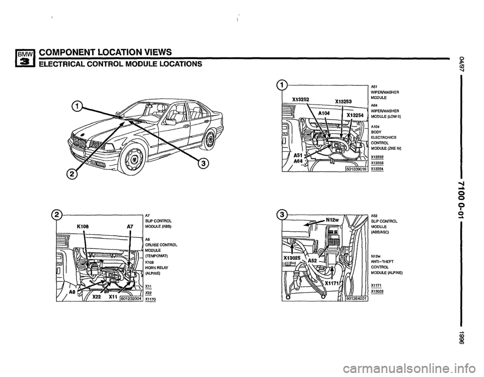 BMW 325i 1996 E36 Electrical Troubleshooting Manual 