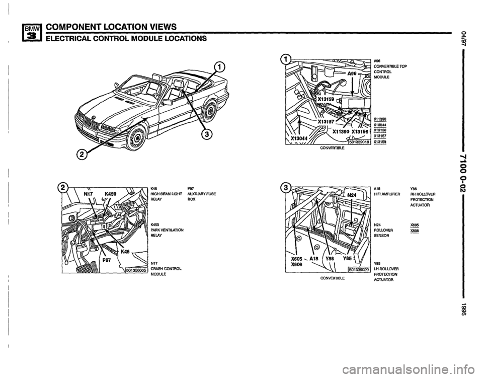 BMW 325i 1996 E36 Electrical Troubleshooting Manual 
