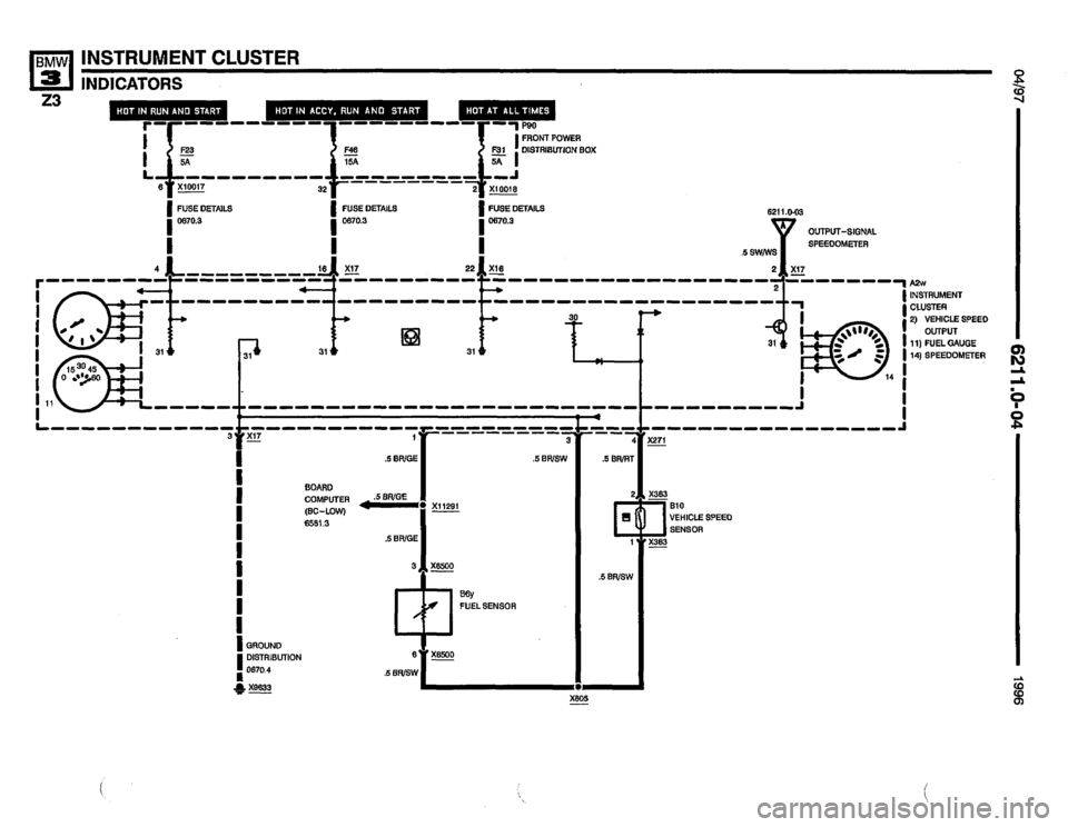 BMW Z3 ROADSTER 1996 E36 Electrical Troubleshooting Manual 