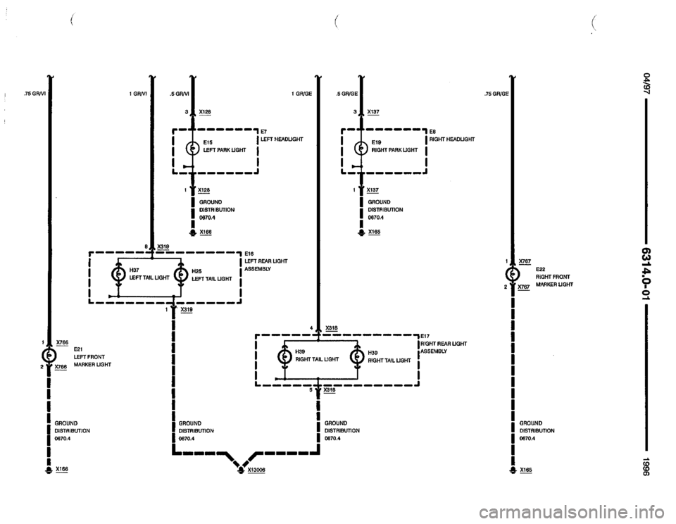 BMW Z3 ROADSTER 1996 E36 Electrical Troubleshooting Manual 