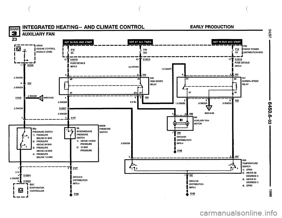 BMW Z3 ROADSTER 1996 E36 Electrical Troubleshooting Manual 