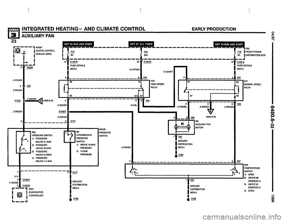BMW Z3 ROADSTER 1996 E36 Electrical Troubleshooting Manual 