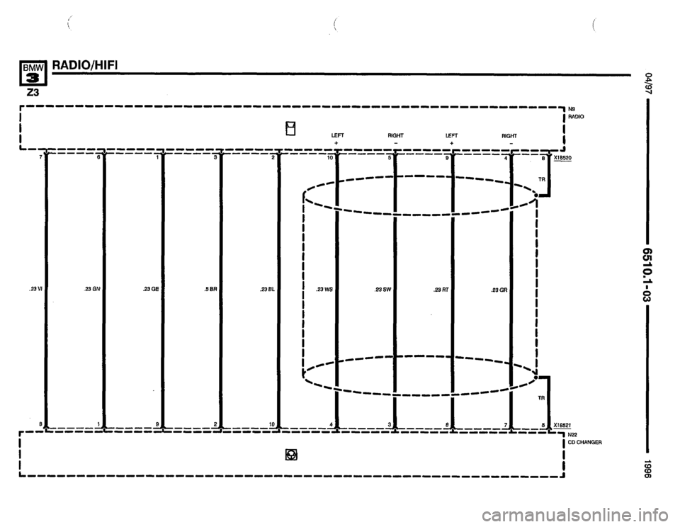 BMW Z3 ROADSTER 1996 E36 Electrical Troubleshooting Manual 