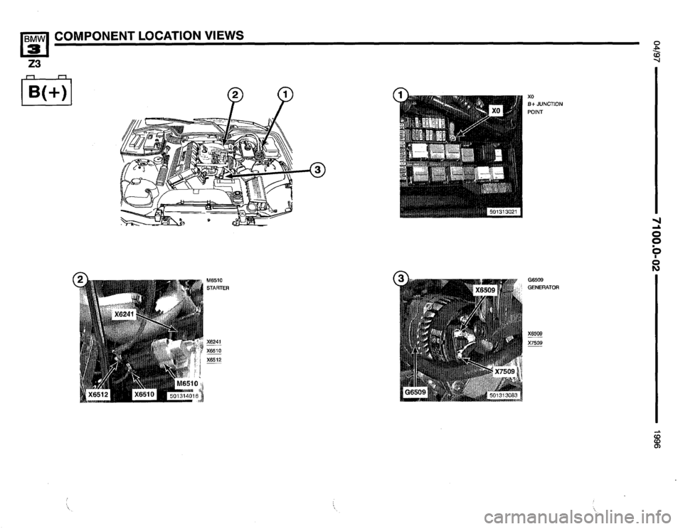 BMW Z3 ROADSTER 1996 E36 Electrical Troubleshooting Manual 
