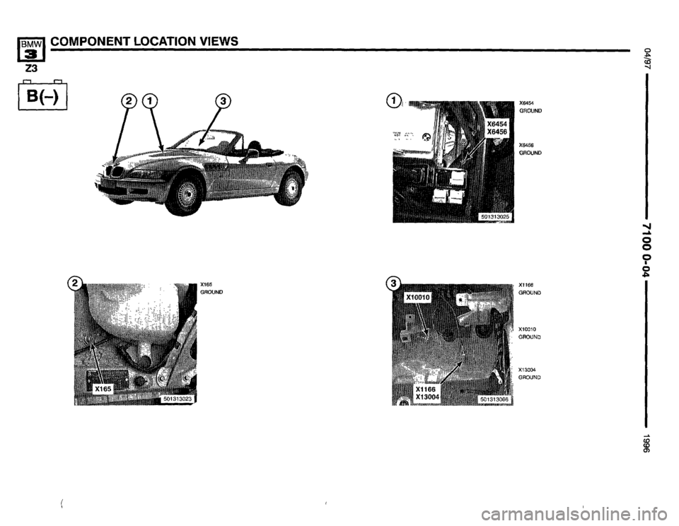 BMW Z3 ROADSTER 1996 E36 Electrical Troubleshooting Manual 