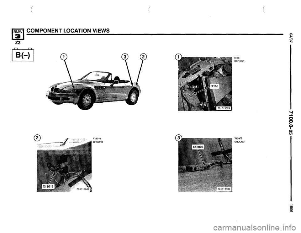 BMW Z3 ROADSTER 1996 E36 Electrical Troubleshooting Manual 