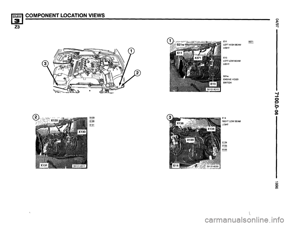 BMW Z3 ROADSTER 1996 E36 Electrical Troubleshooting Manual 