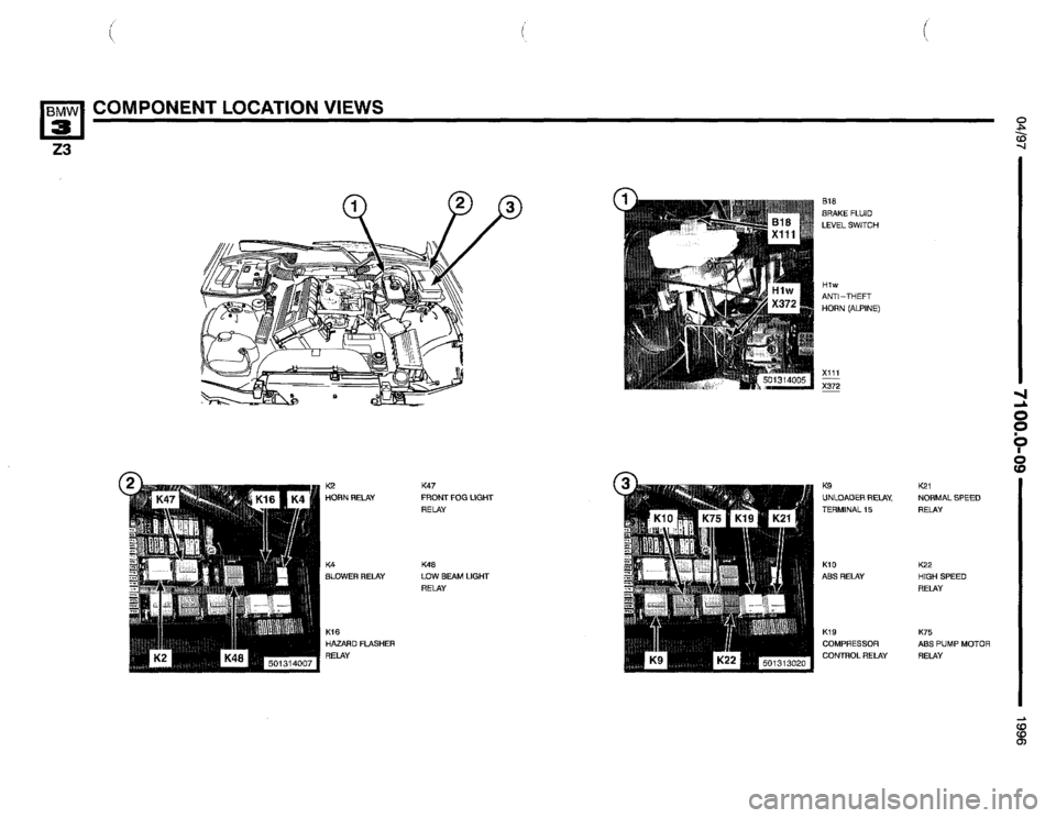 BMW Z3 ROADSTER 1996 E36 Electrical Troubleshooting Manual 