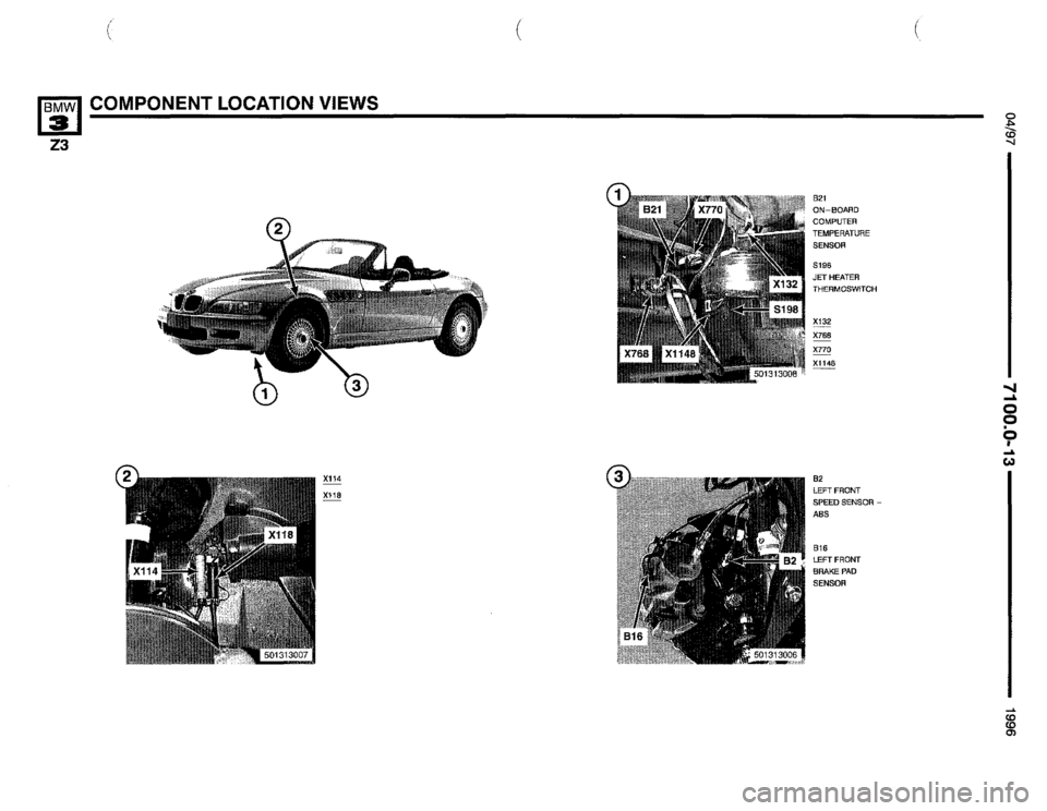 BMW Z3 ROADSTER 1996 E36 Electrical Troubleshooting Manual 