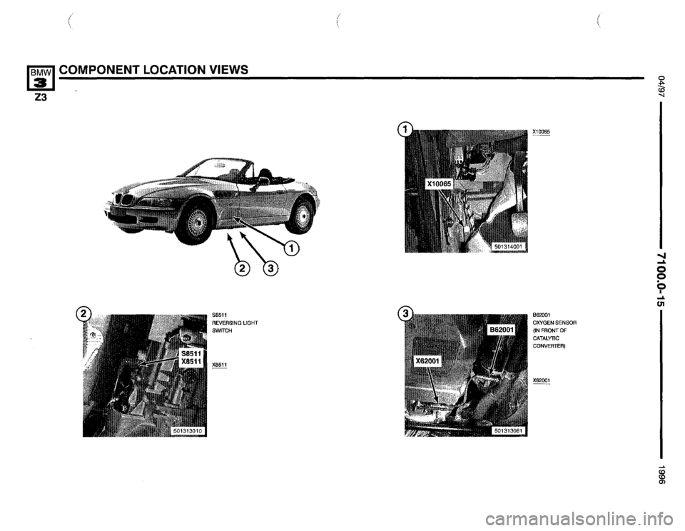 BMW Z3 ROADSTER 1996 E36 Electrical Troubleshooting Manual 