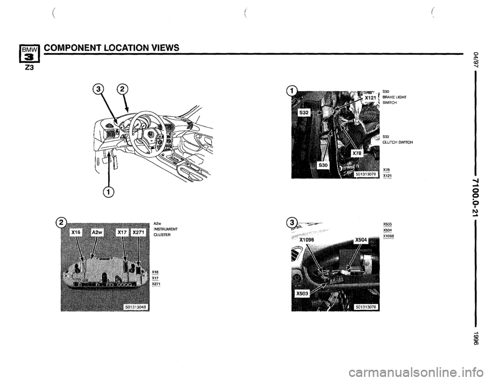 BMW Z3 ROADSTER 1996 E36 Electrical Troubleshooting Manual 