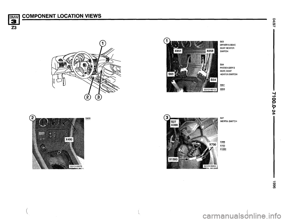 BMW Z3 ROADSTER 1996 E36 Electrical Troubleshooting Manual 