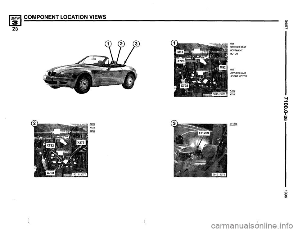 BMW Z3 ROADSTER 1996 E36 Electrical Troubleshooting Manual 