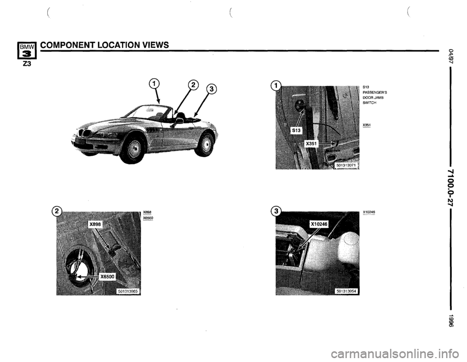 BMW Z3 ROADSTER 1996 E36 Electrical Troubleshooting Manual 