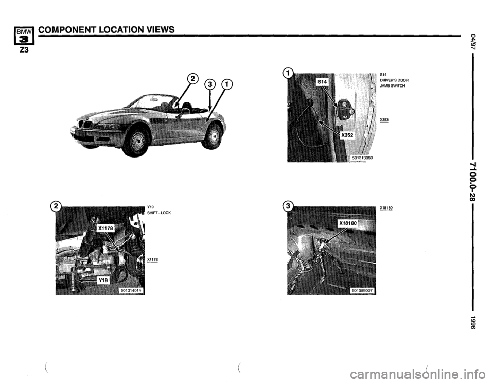 BMW Z3 ROADSTER 1996 E36 Electrical Troubleshooting Manual 