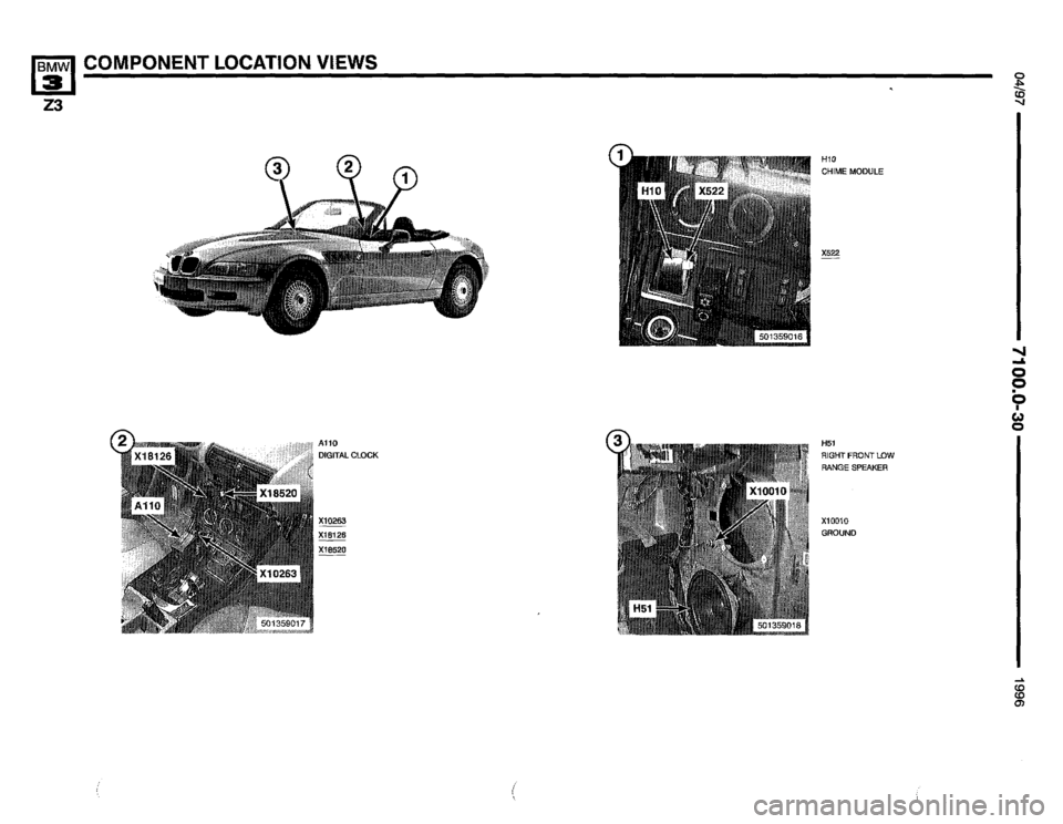 BMW Z3 ROADSTER 1996 E36 Electrical Troubleshooting Manual 