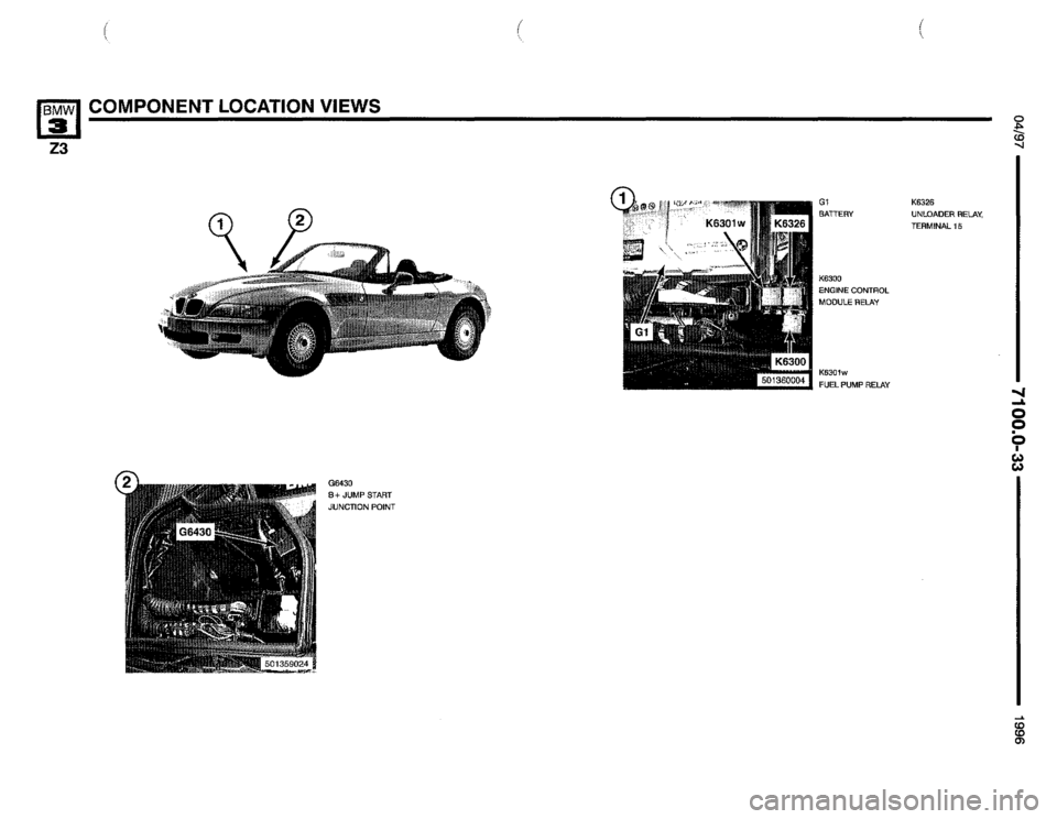 BMW Z3 ROADSTER 1996 E36 Electrical Troubleshooting Manual 