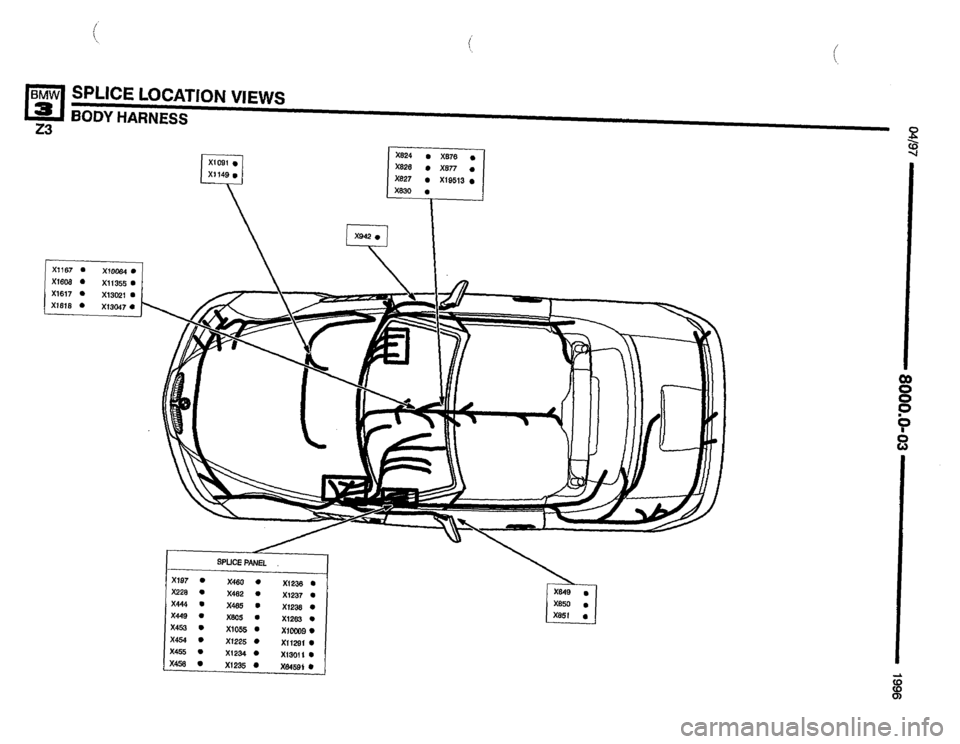 BMW Z3 ROADSTER 1996 E36 Electrical Troubleshooting Manual 