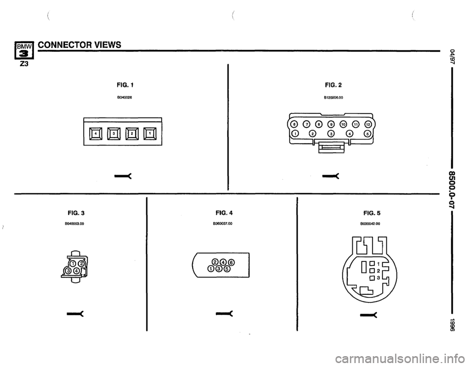 BMW Z3 ROADSTER 1996 E36 Electrical Troubleshooting Manual 