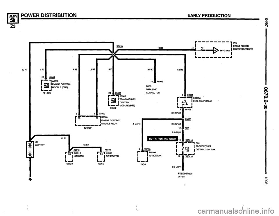 BMW Z3 ROADSTER 1996 E36 Electrical Troubleshooting Manual 