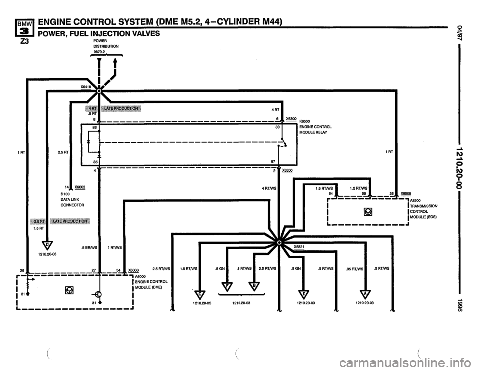 BMW Z3 ROADSTER 1996 E36 Electrical Troubleshooting Manual 