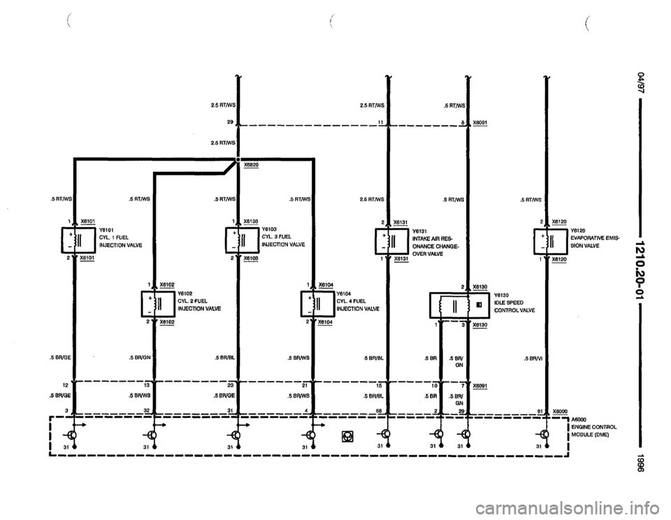 BMW Z3 ROADSTER 1996 E36 Electrical Troubleshooting Manual 