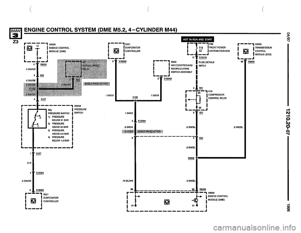 BMW Z3 ROADSTER 1996 E36 Electrical Troubleshooting Manual 