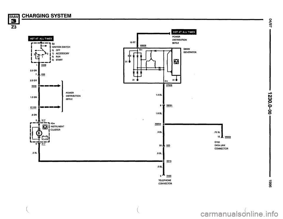 BMW Z3 ROADSTER 1996 E36 Electrical Troubleshooting Manual 