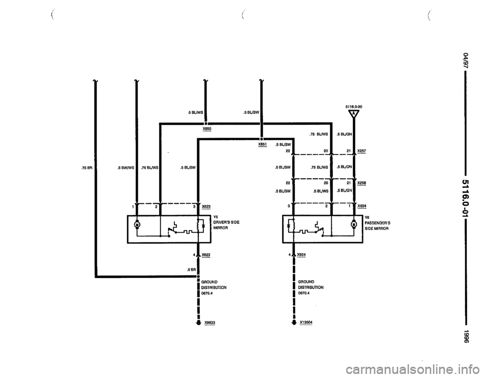 BMW Z3 ROADSTER 1996 E36 Electrical Troubleshooting Manual 