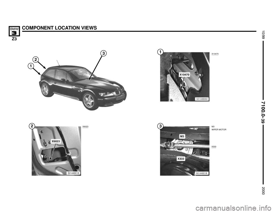 BMW Z3M COUPE 2000 E36 Electrical Troubleshooting Manual X10470


X333
COMPONENT LOCATION VIEWS




M3
WIPER MOTOR


X9023


 