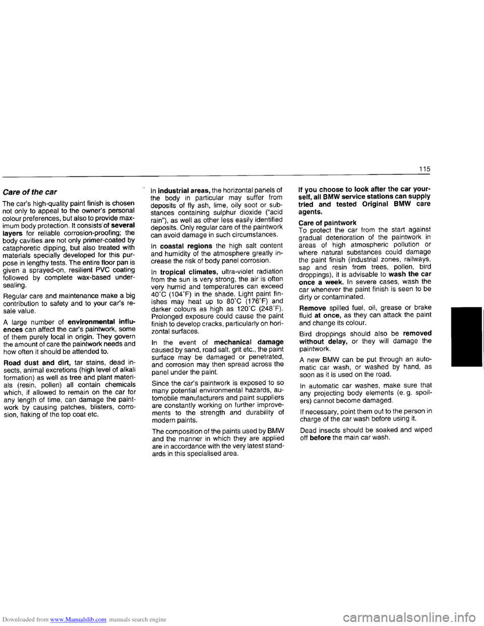 BMW 7 SERIES 1994 E38 Owners Manual Downloaded from www.Manualslib.com manuals search engine   