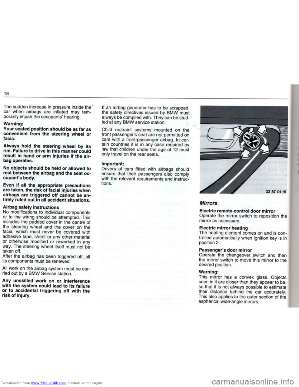 BMW 7 SERIES 1994 E38 Owners Manual Downloaded from www.Manualslib.com manuals search engine   