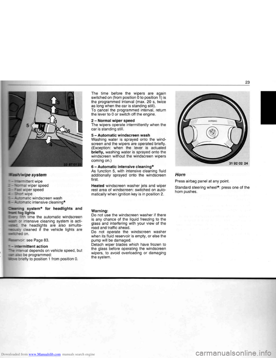 BMW 7 SERIES 1994 E38 Owners Manual Downloaded from www.Manualslib.com manuals search engine   