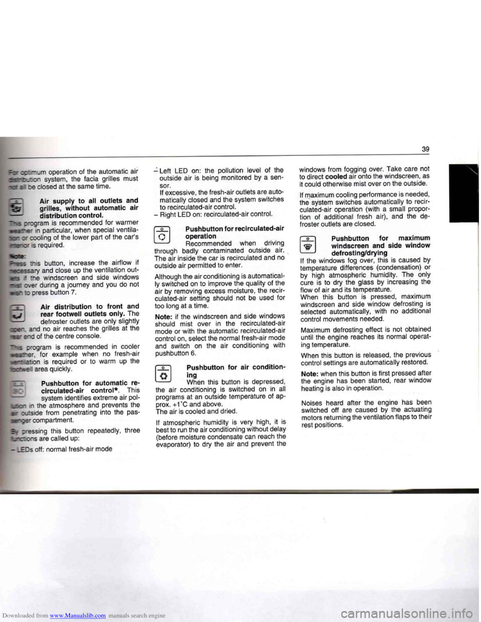 BMW 7 SERIES 1994 E38 Owners Manual Downloaded from www.Manualslib.com manuals search engine   