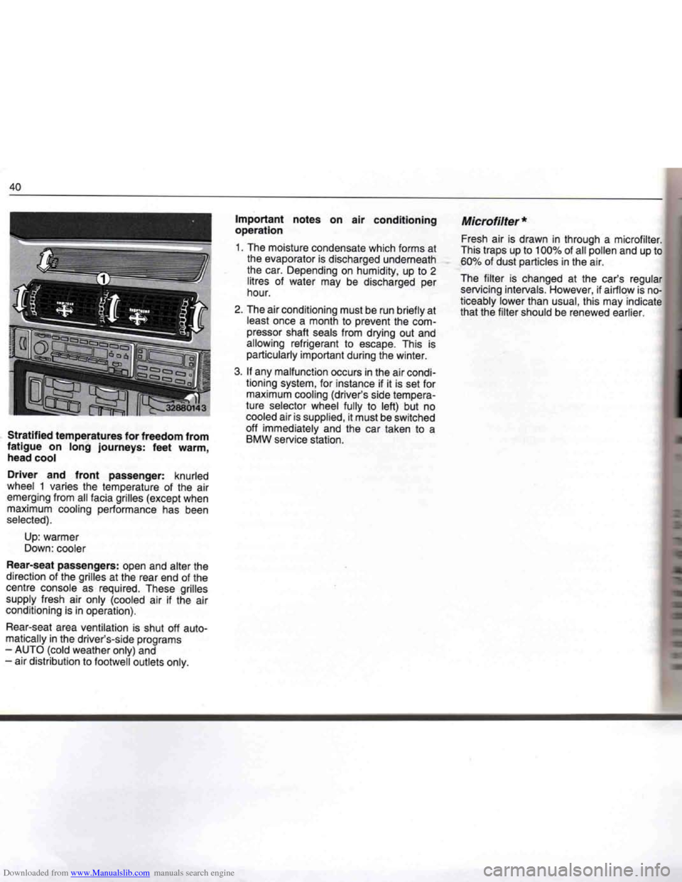 BMW 7 SERIES 1994 E38 Owners Manual Downloaded from www.Manualslib.com manuals search engine   