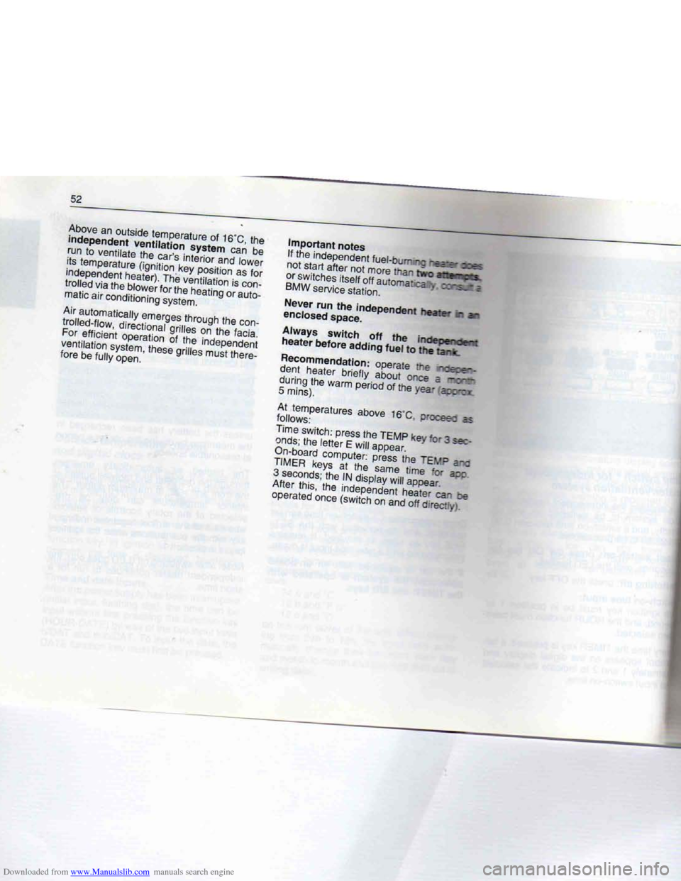 BMW 7 SERIES 1994 E38 Owners Manual Downloaded from www.Manualslib.com manuals search engine   