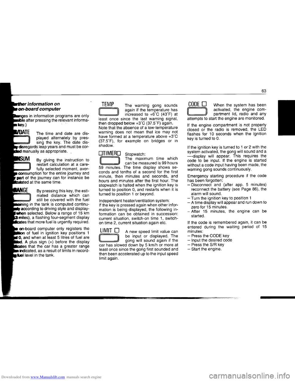 BMW 7 SERIES 1994 E38 Owners Manual Downloaded from www.Manualslib.com manuals search engine   