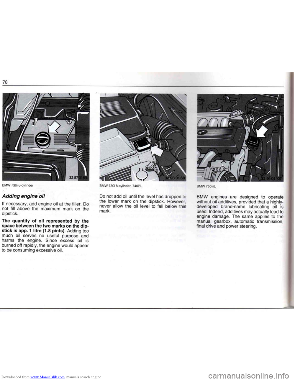 BMW 7 SERIES 1994 E38 Owners Manual Downloaded from www.Manualslib.com manuals search engine   