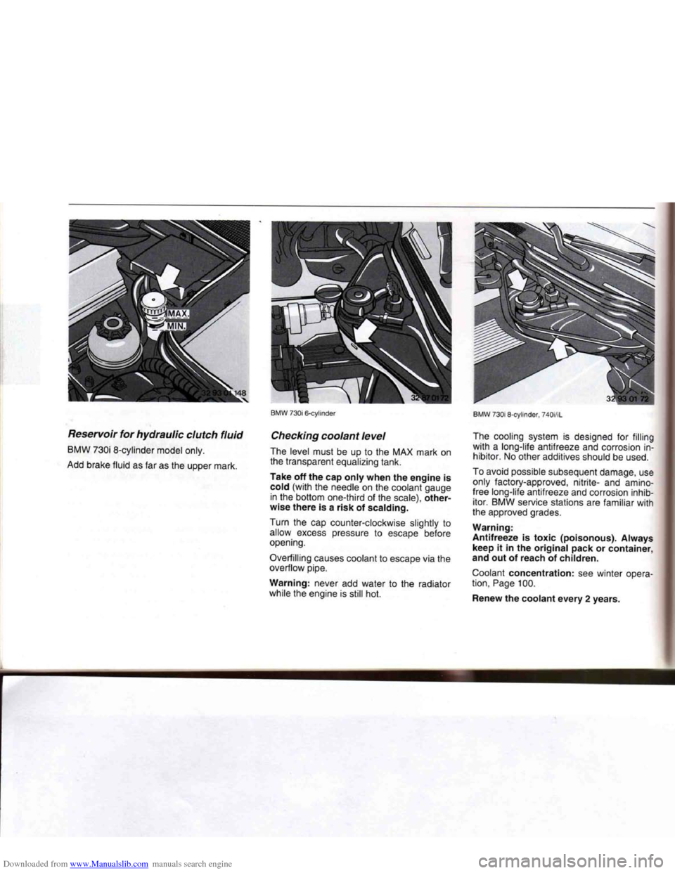 BMW 7 SERIES 1994 E38 Owners Manual Downloaded from www.Manualslib.com manuals search engine   