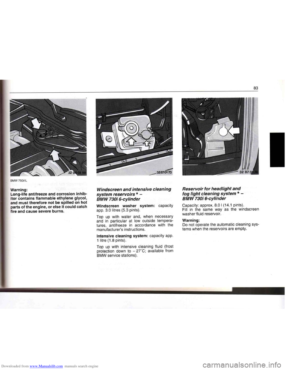 BMW 7 SERIES 1994 E38 Owners Manual Downloaded from www.Manualslib.com manuals search engine   