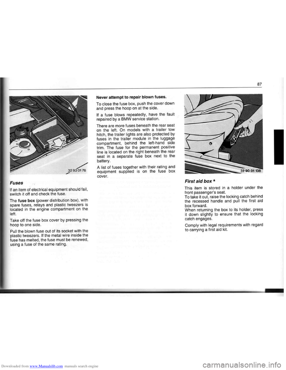 BMW 7 SERIES 1994 E38 Owners Manual Downloaded from www.Manualslib.com manuals search engine   