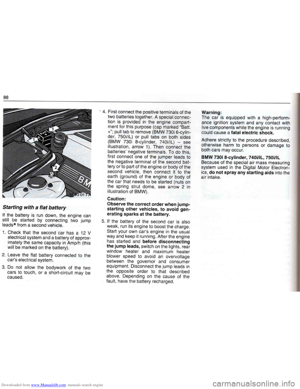 BMW 7 SERIES 1994 E38 Owners Manual Downloaded from www.Manualslib.com manuals search engine   